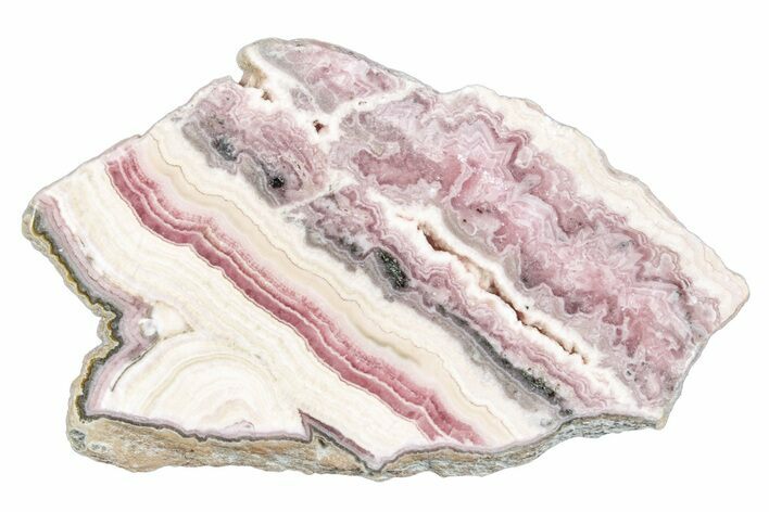 Polished Banded Rhodochrosite Slab - Argentina #264680